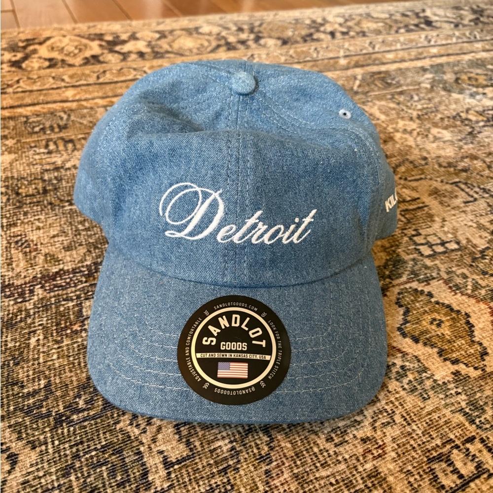 Kiloh + Co. Detroit Denim Script Embroidered Dad Hat